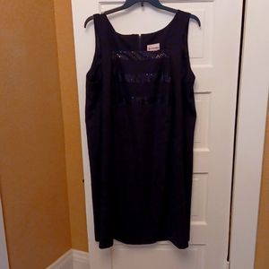 Womens size 24. 2 piece black dress with sequence trim